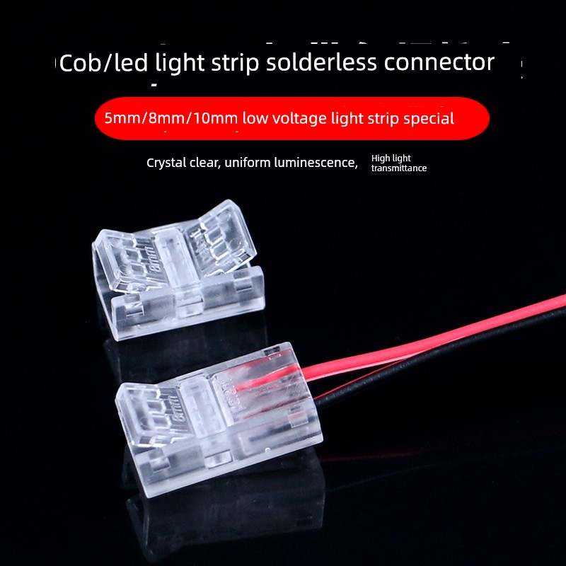 LED Light Strip Welding-Free Connector 12v24v Monochrome Light Bar Middle Quick Plug 5mm8mm10mm Connector