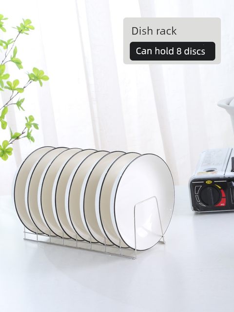 Stainless steel dish storage artifact plate table top drain rack kitchen storage rack bowl rack bowl plate storage rack