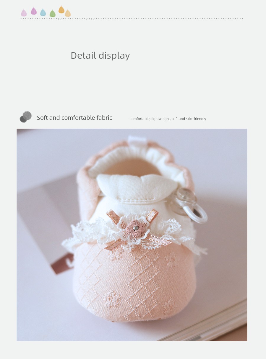 Baby Spring and Autumn Shoes That Don'T Slip Off, Princess-Style Shoe Covers for Baby Girls, 6 to 12 Months, Newborn Shoes 0-3 Months — 8