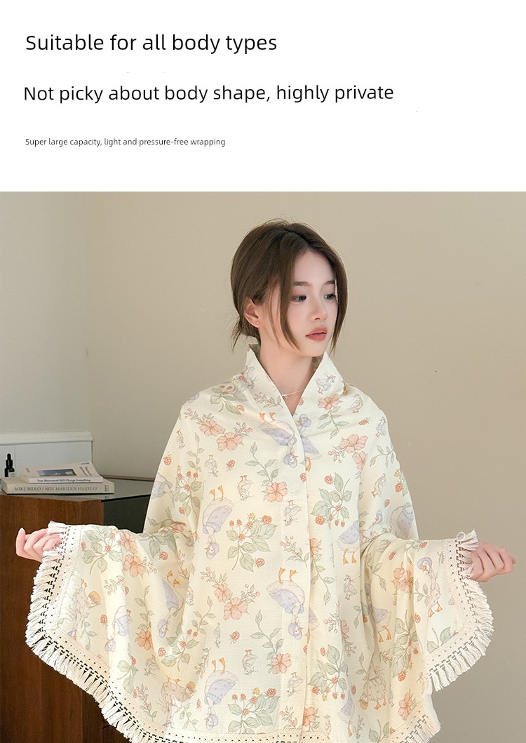 Jq Jingqi Bamboo Fiber Maternity Shawl Long Postpartum Cotton Cape Windproof and Cold-Proof Nursing Shoulder Cover for Pregnant Women in Air-Conditioned — 8