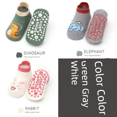 Baby Socks Spring and Autumn Pure Cotton Thin 6-December Baby Indoor Cartoon Toddler Non-Slip Socks Children's Floor Socks — 8