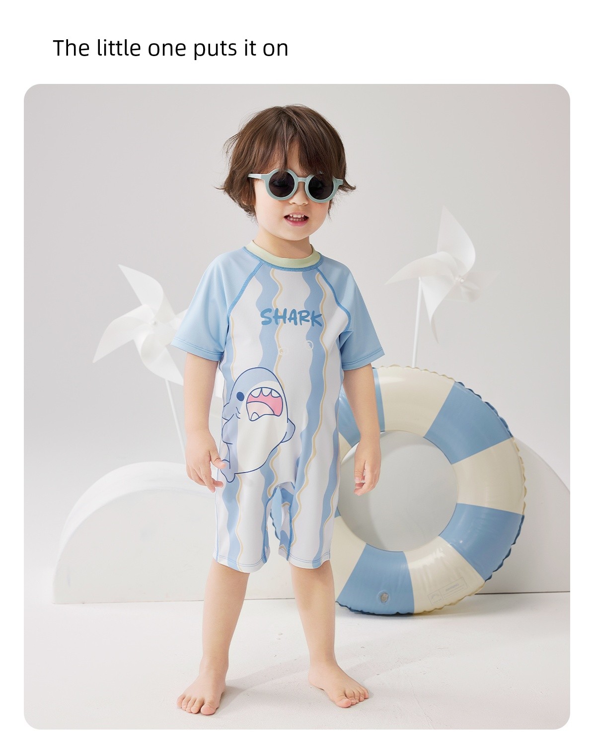 Wilberu Girls' Swimwear Two-Piece Children's Girls' and Boys' Summer Sun Protection Class a One-Piece Swimsuit for 3-Year-Olds — 41