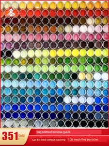 351 Color Cloisonne Glaze Filigree Enamel Painting DIY Material 50G Bottled 100 Mesh Washed Raw Ore Paint