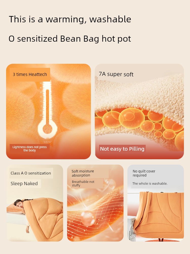 NetEase Yeation Quilt Inner Hot Pot Self-Heating Quilt for Spring and Autumn Thick Warm Winter Duvet Student Single Washable