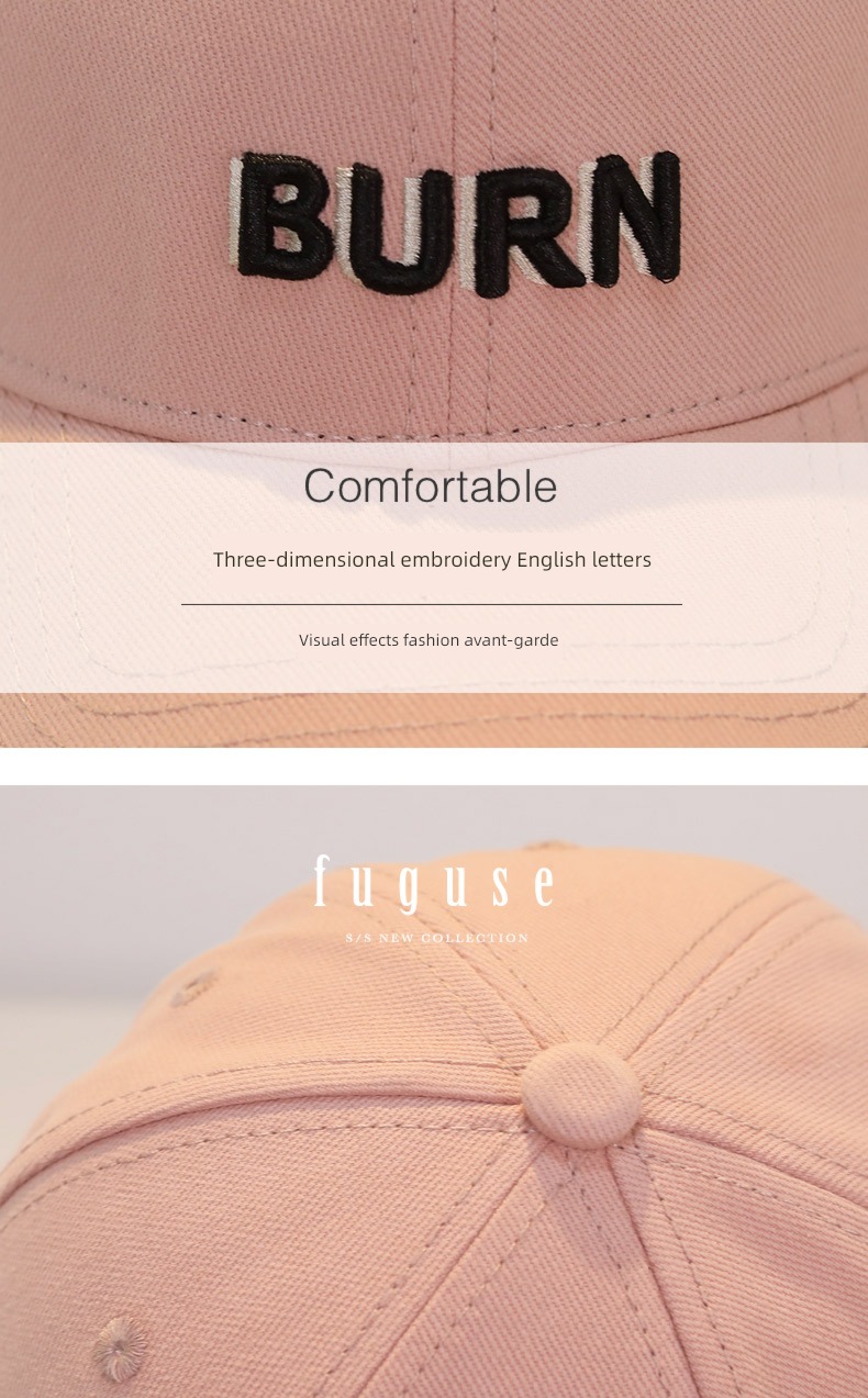 Korean version Embroidery letter Chaopai ins Hardtop Hat