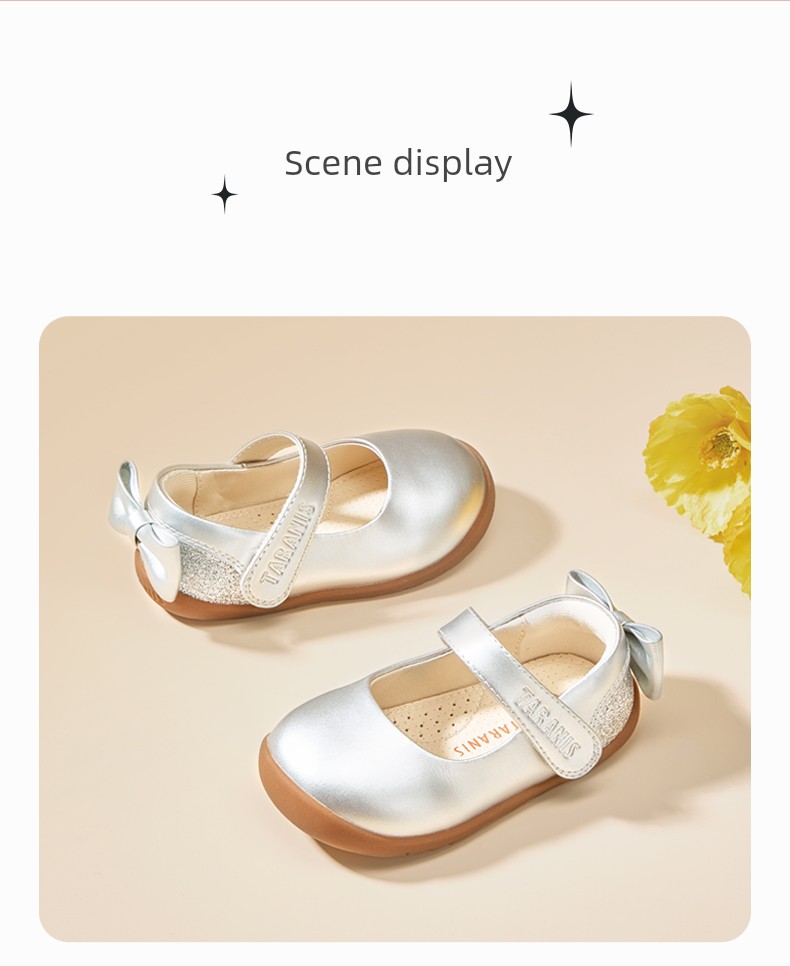 Tyrannis Autumn Children's Shoes Princess Baby Shoes Girls' Barefoot Shoes Baby Girl Pre-Walking Shoes Baby Leather Shoes — 6