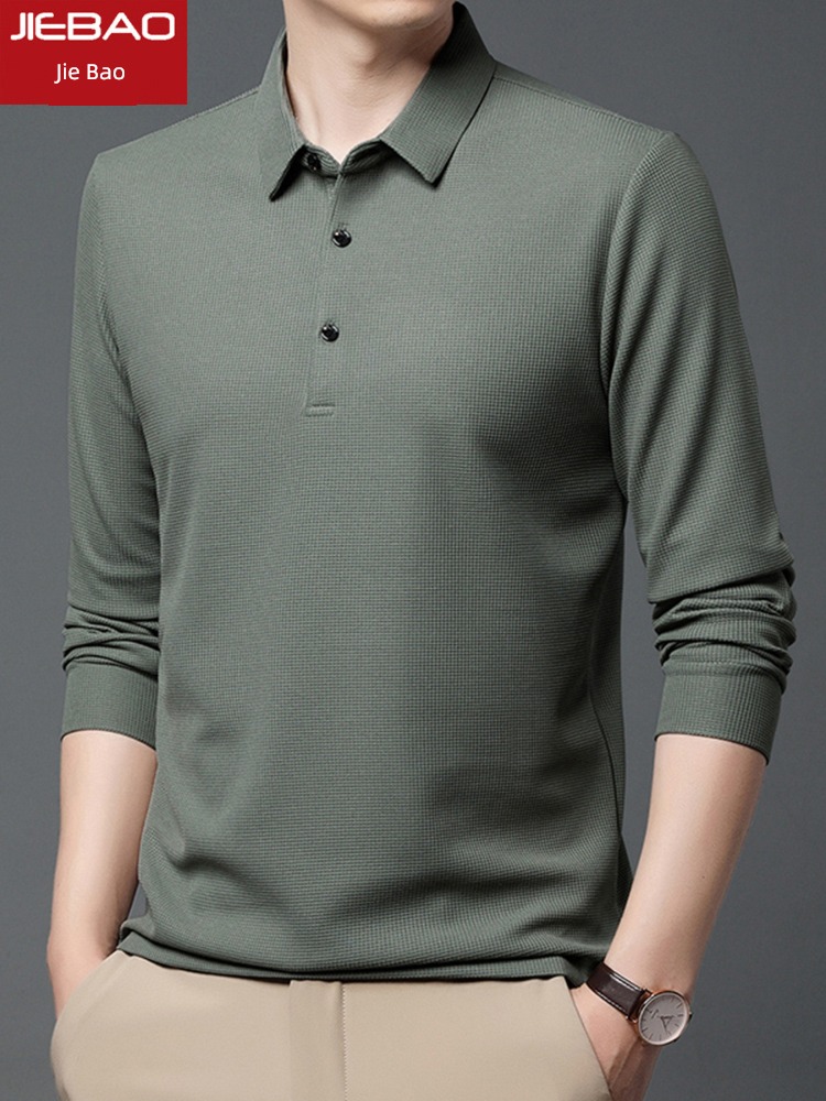 man Long sleeve Middle collar Derong keep warm Inner lap Autumn and winter clothes