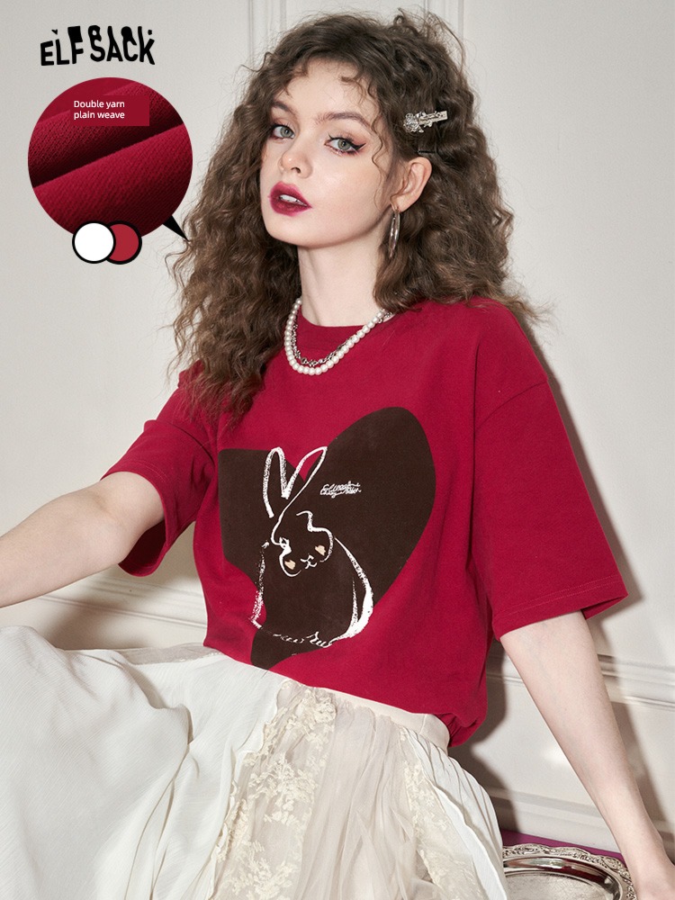Goblin's pocket printing easy jacket Short sleeve T-shirt