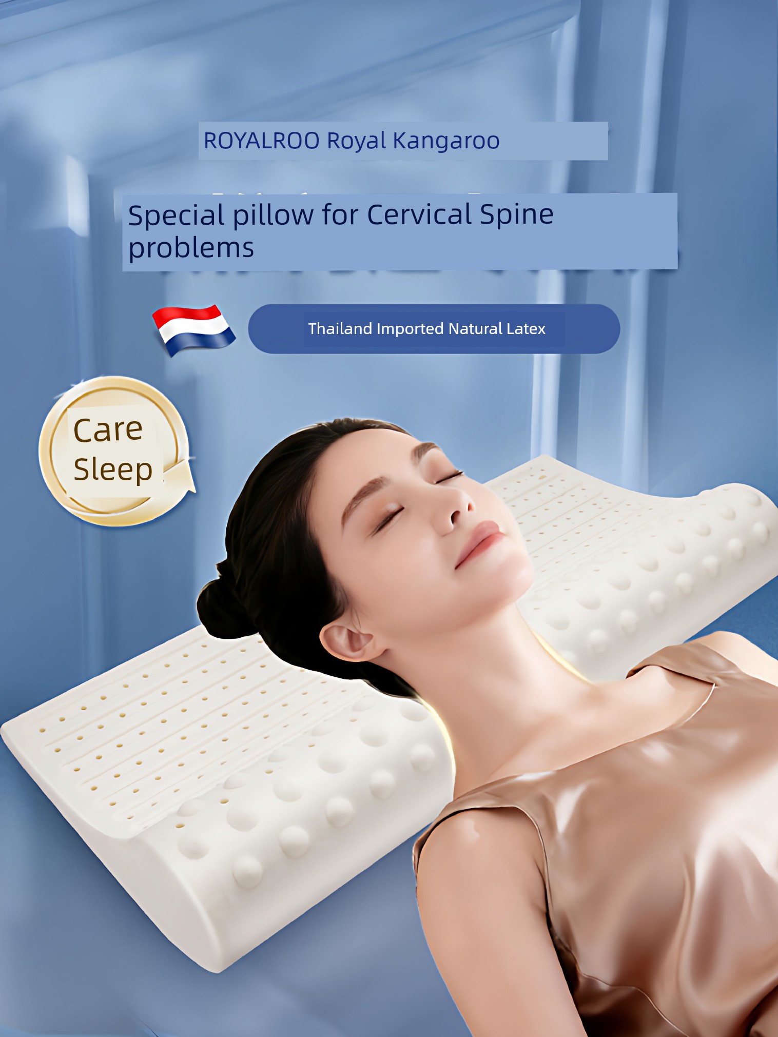 Thailand Cylindrical Candy Repair Spine Latex Pillow