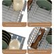 304 stainless steel dish storage rack kitchen storage rack table top tableware drain basket single-layer storage cabinet