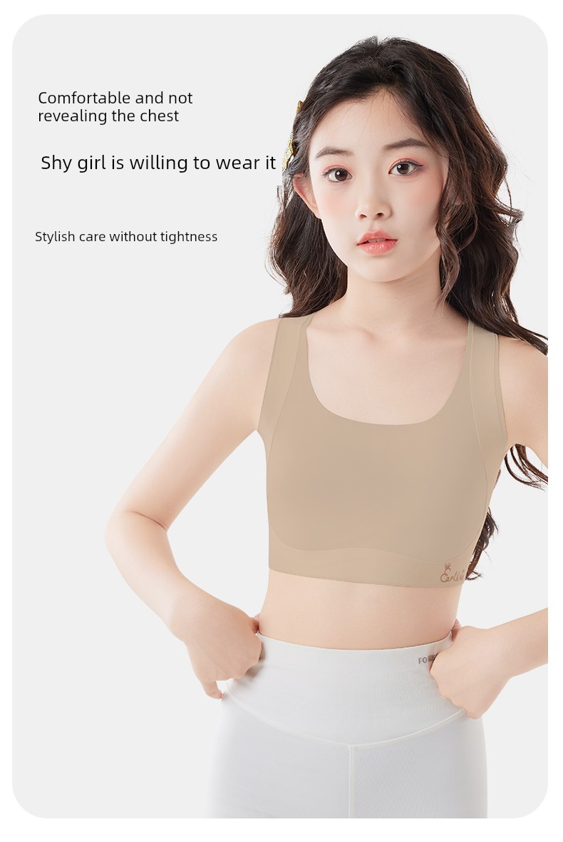 Girls' Underwear for the Developmental Stage, Elementary School Girls, Older Children, Stage One, 10-Year-Old Children's Camisole, Young Girl's Bra — 6