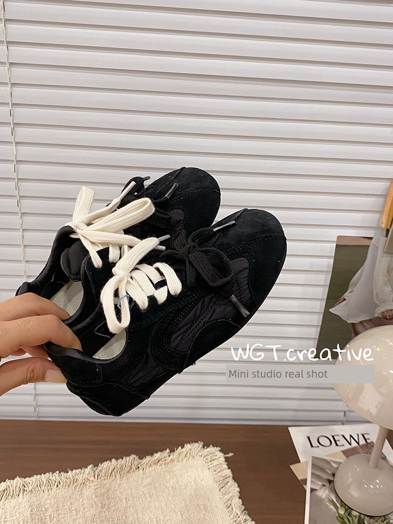 Wgt Autumn Children's Double-Lace German Training Shoes for Boys and Girls, Soft-Soled Retro Flat Shoes, Relaxed Casual Shoes — 6