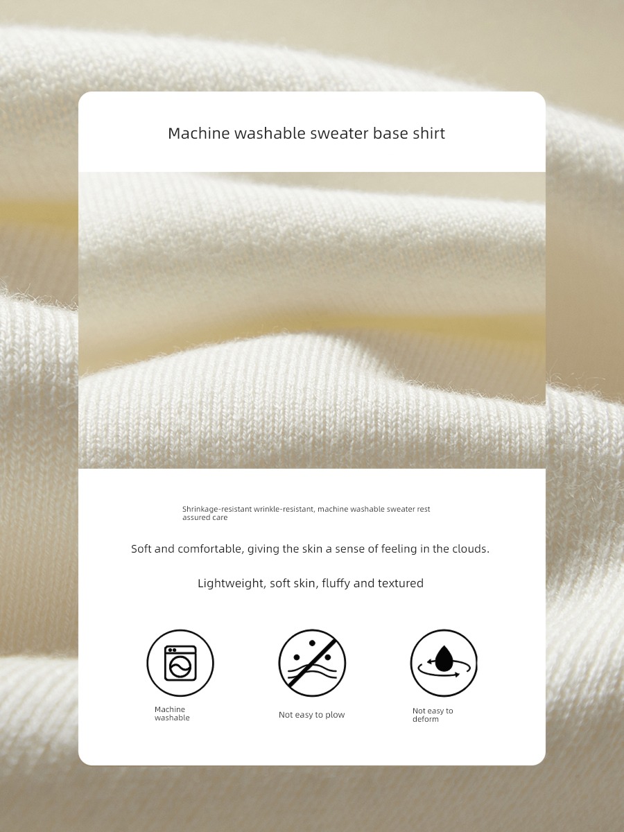 white Derong Middle collar Sweater trend loose coat sweater