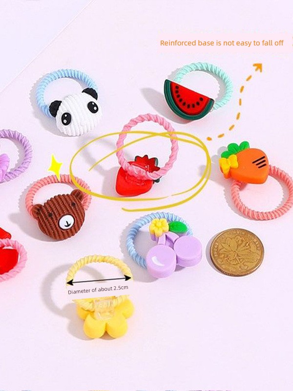 Baby Small Size Rubber Band Girl High Elastic Thumb Hair Ring — 3