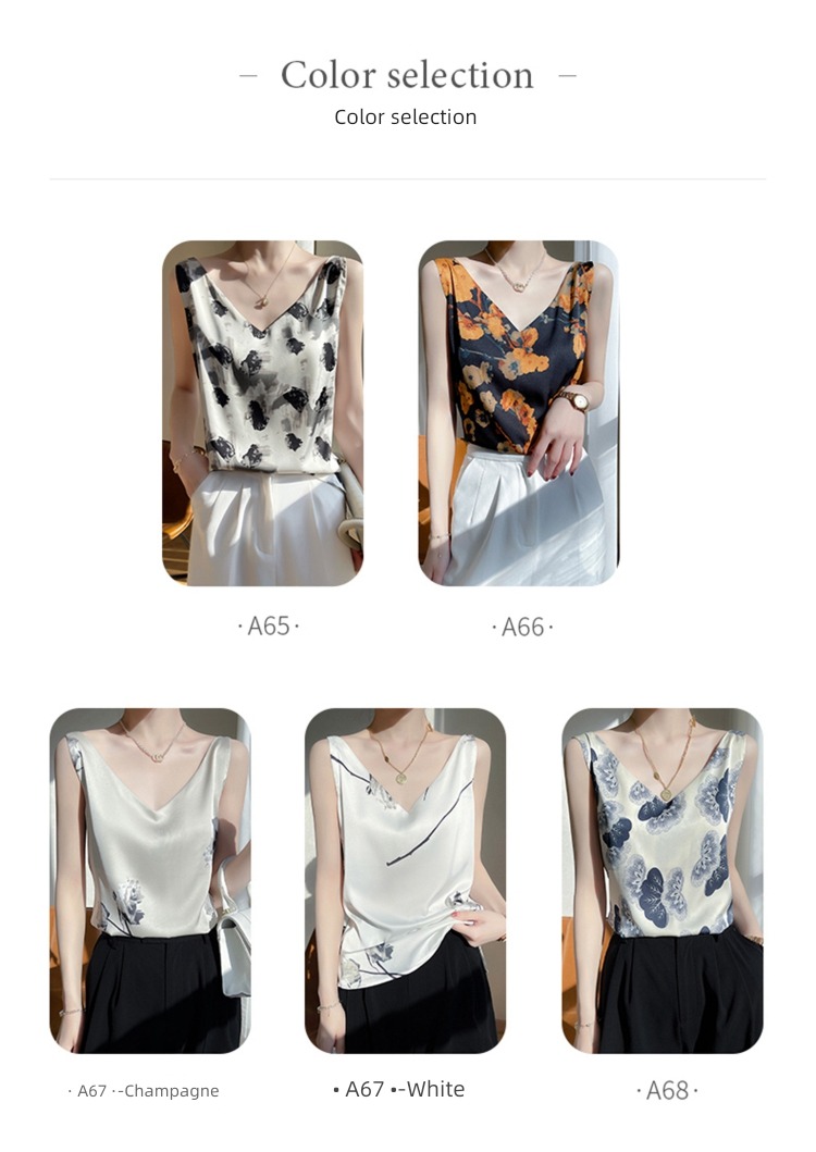 22 years printing suit Lay a foundation Satin V-collar real silk