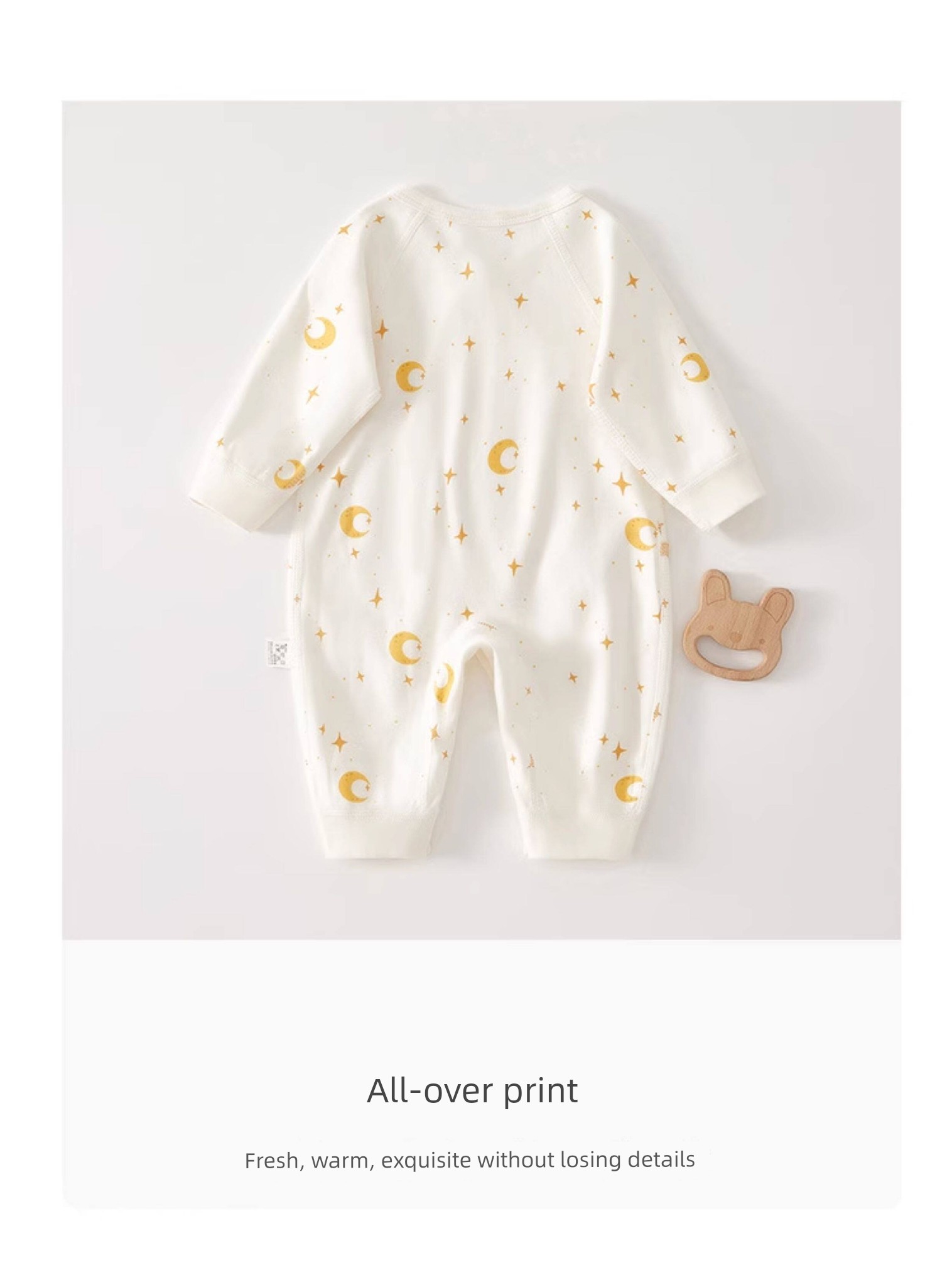 100% Cotton 2-Piece Set of Newborn Baby Clothes, Suitable for All Seasons, Monk-Style Romper, Long-Sleeved Pajamas, Baby Onesie — 15