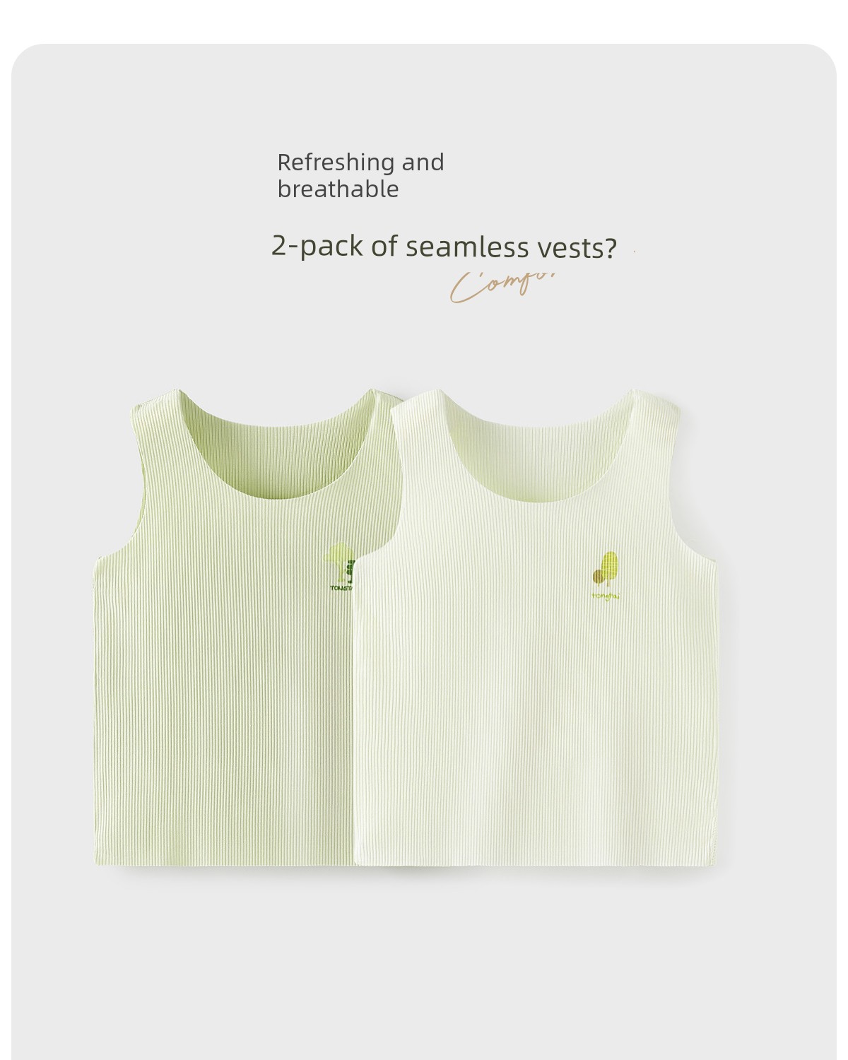 Tongtai Baby Summer T-shirt Modal 2-Piece Vest — 3