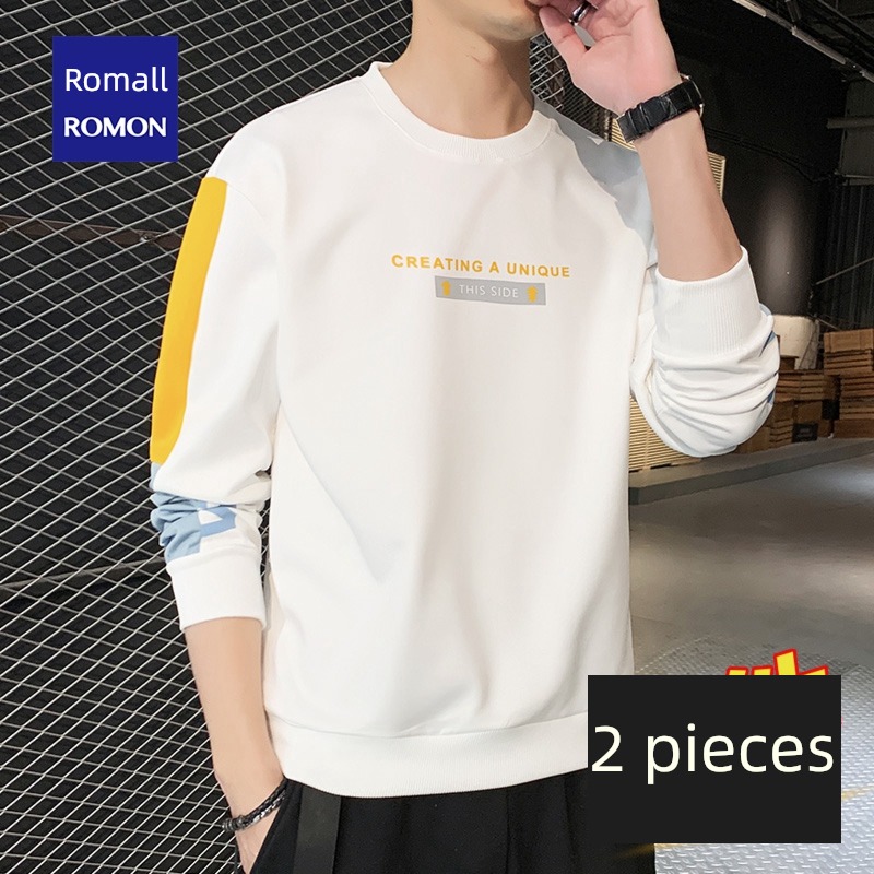 Romon T-shirt Spring and Autumn leisure time Lay a foundation man Sweater