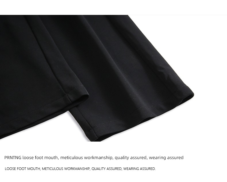 Retro Simple leisure street Broad leg Sagging sensation sweatpants