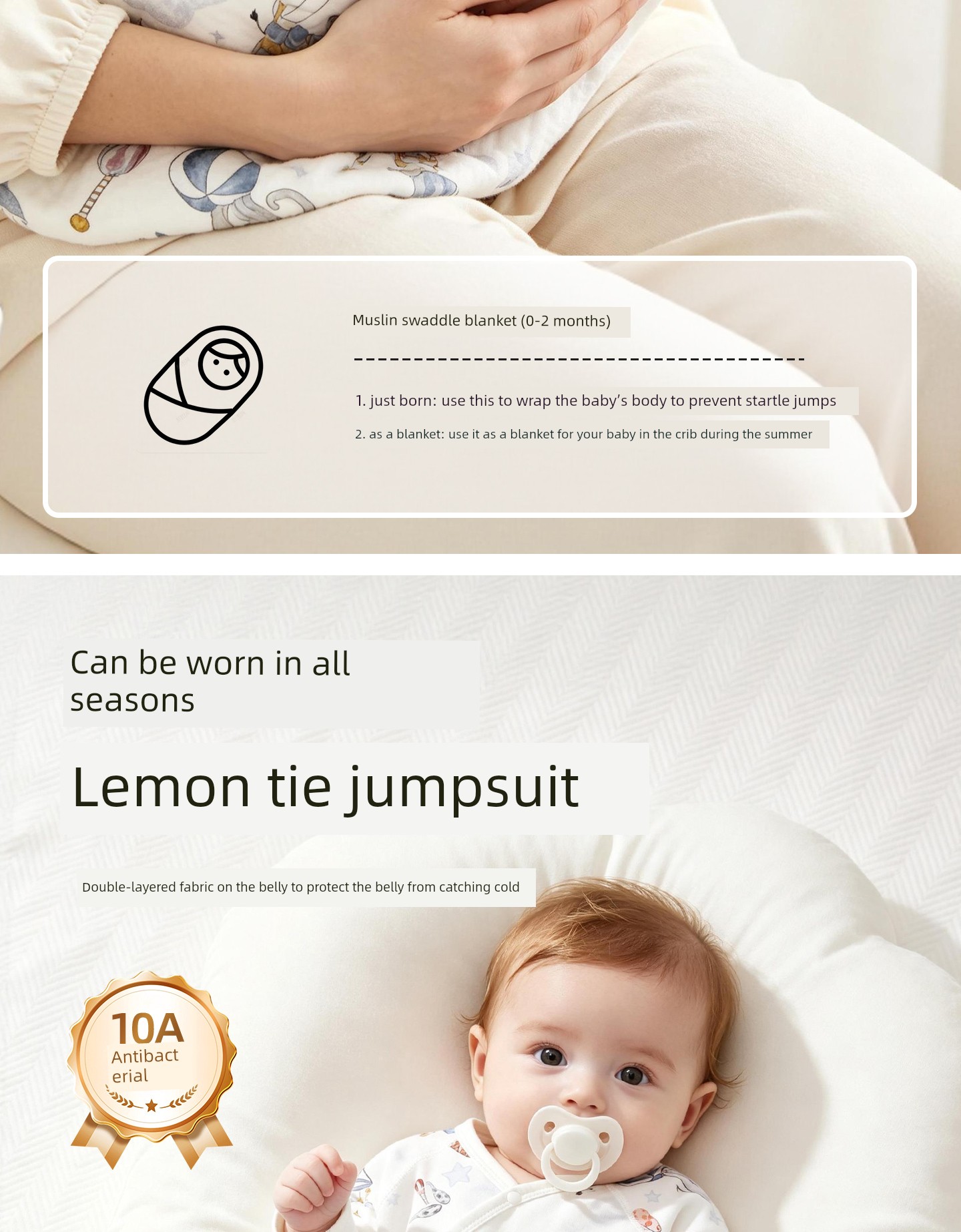 Maternity Bag, Complete Set of Newborn Baby A-Class Pure Cotton Clothes, Essential Newborn Supplies for Hospital Admission in October — 14
