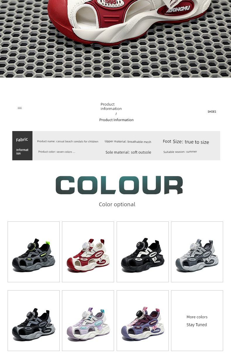 Children's Sandals for Boys 2026 Summer New Style Boys' Soft-Soled Non-Slip Wading Beach Shoes for Older Kidsren with Mesh Surface Sandals — 7