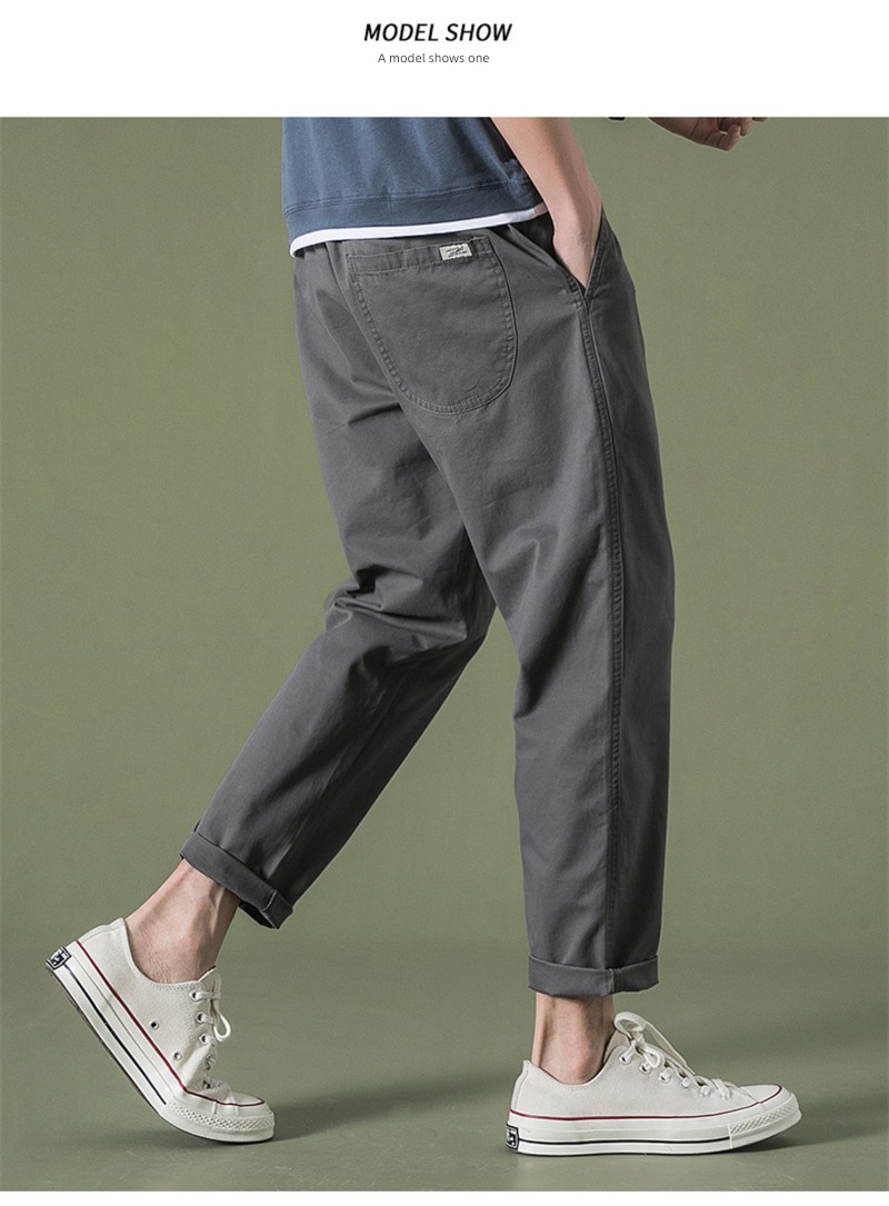 autumn Nine points Korean version Self-cultivation Chaopai Men's style Overalls