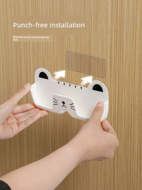 Glasses storage box without punching wall hanging on the bedside anti-pressure wall myopia glasses sunglasses display stand