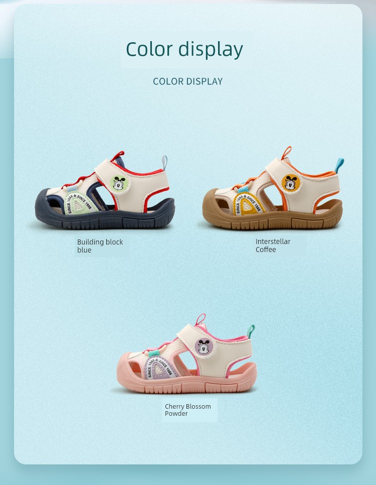 Babudou Infant and Toddler Shoes, Summer Breathable Toe-Toe Sandals, Non-Slip Soft-Soled Velcro Functional Shoes for Men and Women — 2