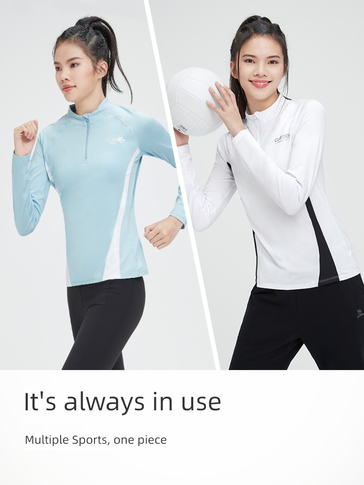 camel female autumn Long sleeve Quick drying shirt Fitness wear