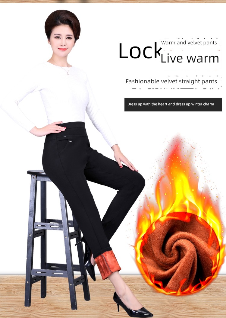 High waist elastic force spring and autumn new pattern leisure time middle age Mother dress