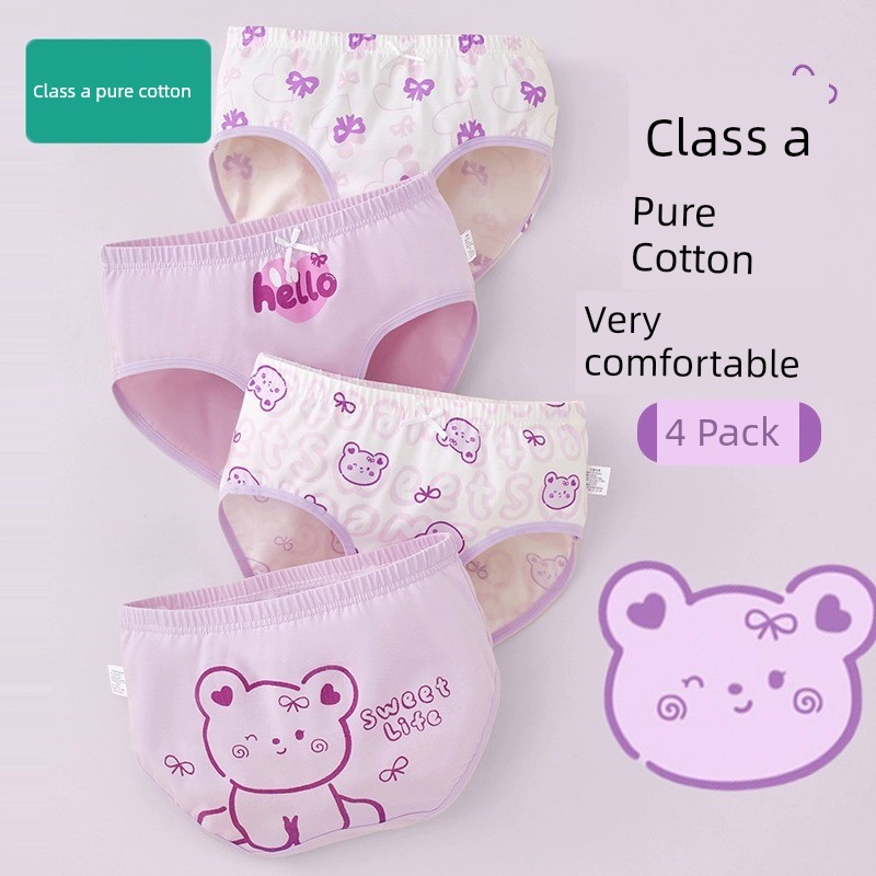 All-Cotton Maternity and Baby Pure Cotton Children's Underwear, Girls' Pure Cotton Baby Boxer Briefs, Flat-Angle Shorts for Girls That Don'T Pinch the — 5