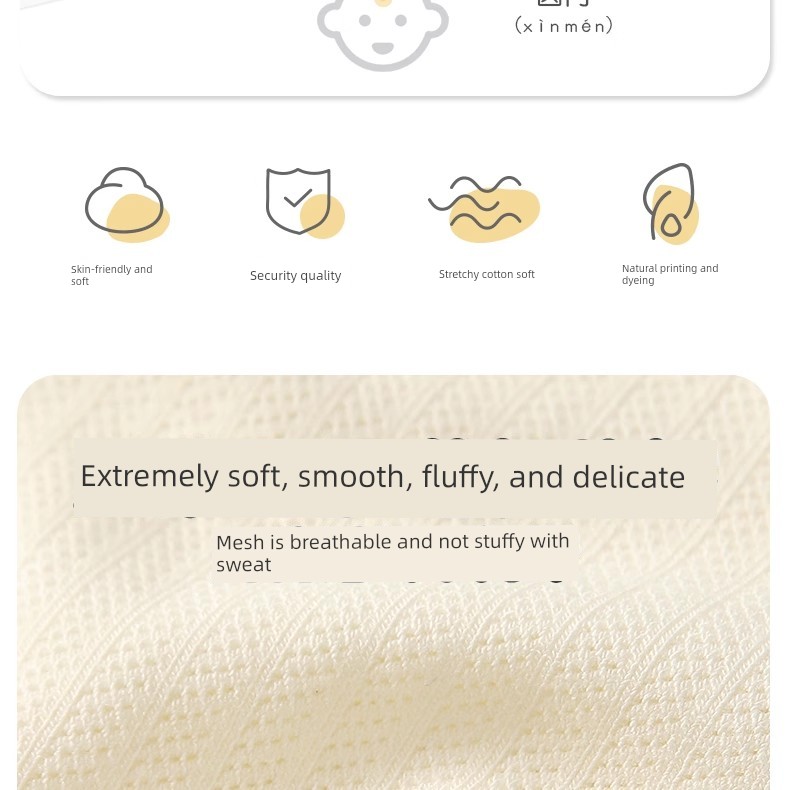 0-6 Months Baby Hat, Summer Thin Style, Single-Layer, Class A, Seamless, Lightweight, Breathable, Newborn Baby Fontanelle Protection Cap — 3
