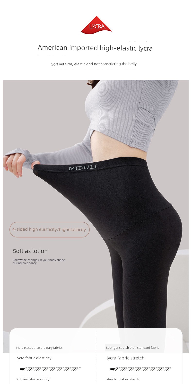 Pure Cotton Yoga Fleece-lined plus Size Autumn Dress Maternity Leggings — 11