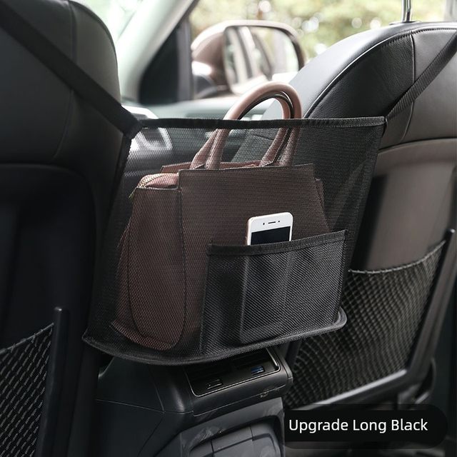 Car seat storage net bag middle storage bag car storage bag hanging bag put bag storage supplies inside car