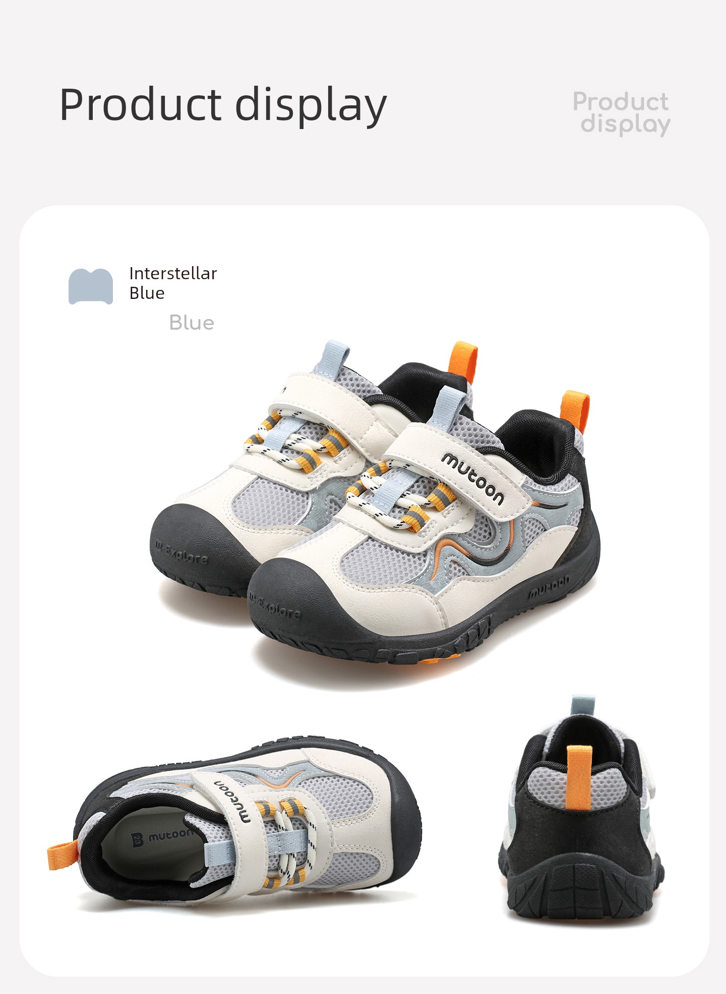 Children's Outdoor Sports Shoes 2026 Spring and Autumn New Models for Girls, Lightweight Soft-Soled Mesh Hiking Shoes for Boys — 35