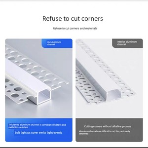 Linear Light Aluminum Channel Embedded Linear Light Trough Double Eyelid Line Light Recessed Aluminum Alloy Profile Slot
