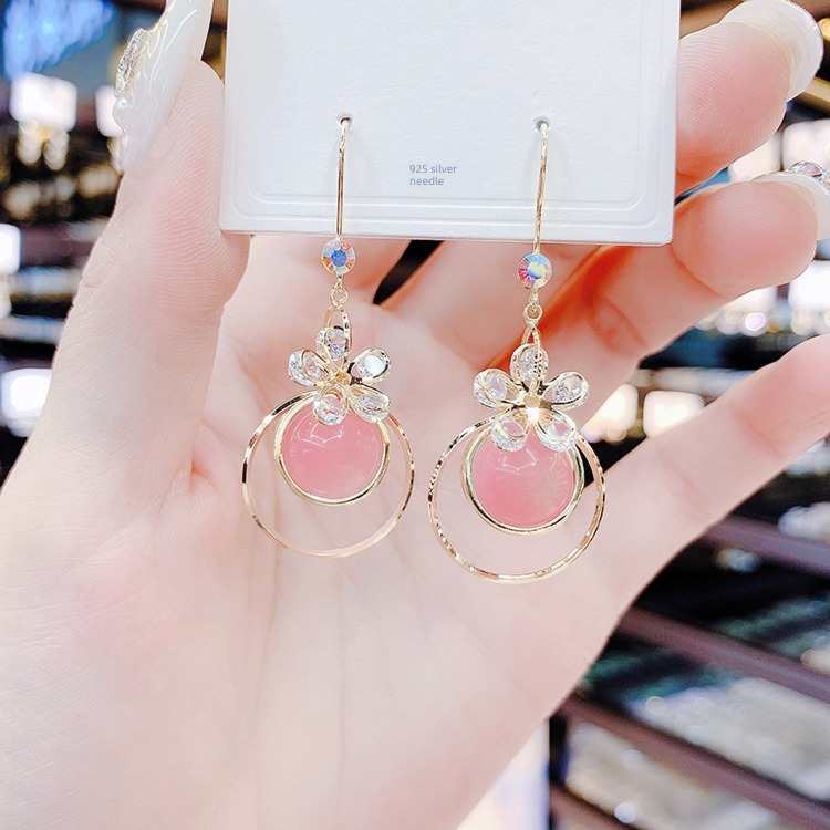 Light luxury the republic of korea temperament Internet celebrity flower Pink a cat 's-eye
