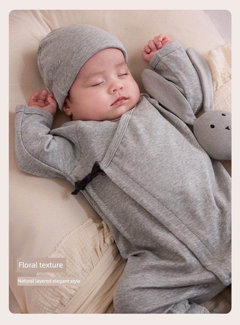 Koala Nose [Pure Color Soft Mist·Newborn Atmosphere] Basic Versatile Four-Season Romper for Newborns — 11