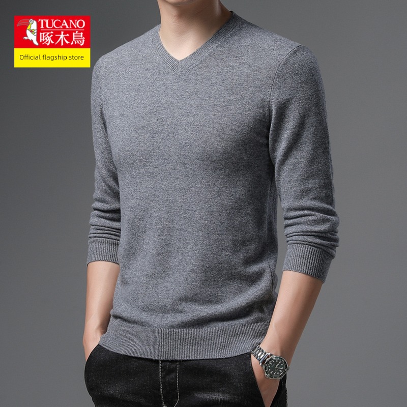 Woodpecker V-neck Korean version trend leisure time cardigan
