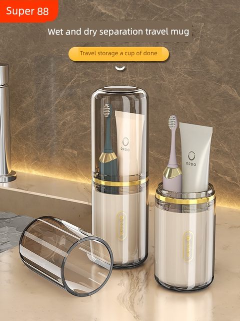 Travel Washing Cup Toothbrush Toothpaste Toothware Cup Portable Teeth Cylinder Storage Set Three-in-One Travel Mouth Garment Cup