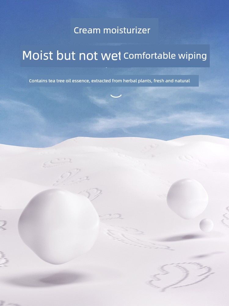 Plant-Based Cloud Soft Towel Cream Paper, Specially Designed for Newborns, Moisturizing Soft Tissue, Baby Facial Tissue, Ultra-Soft Tissue Paper — 4