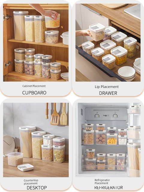 密封罐食品级厨房香料面条收纳盒零食糖果咖啡豆保存罐防潮储物罐