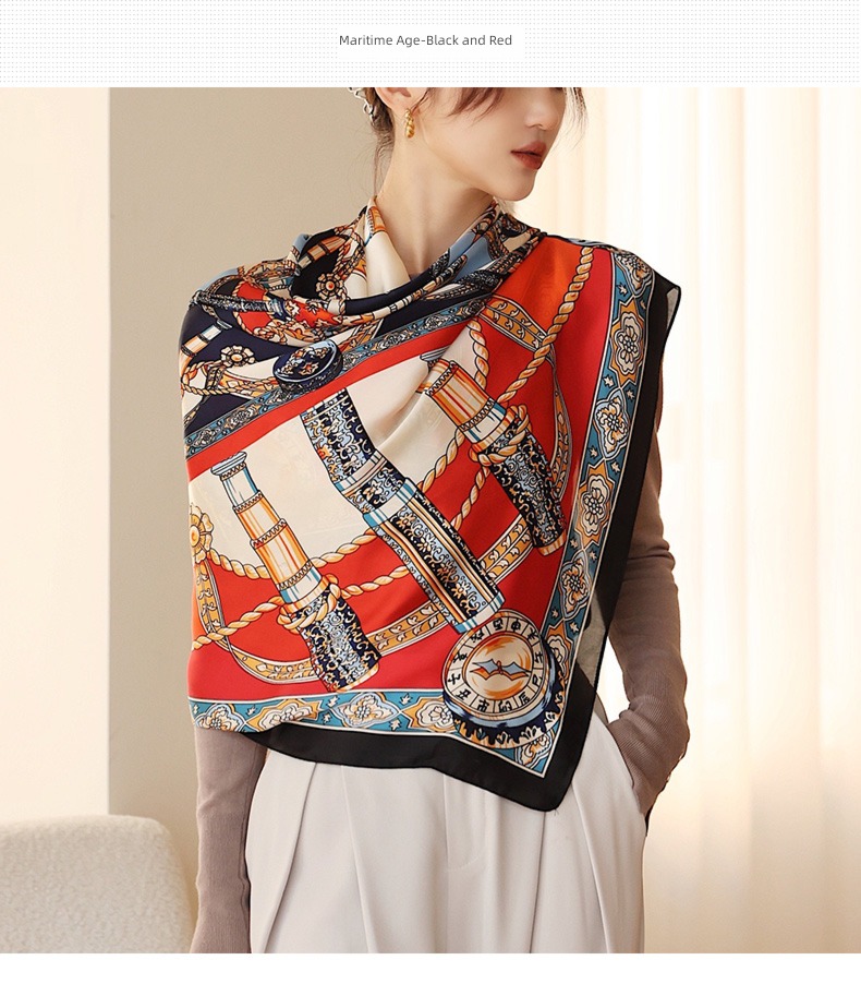 new pattern winter Foreign style blackish green female To Mom Large square towel