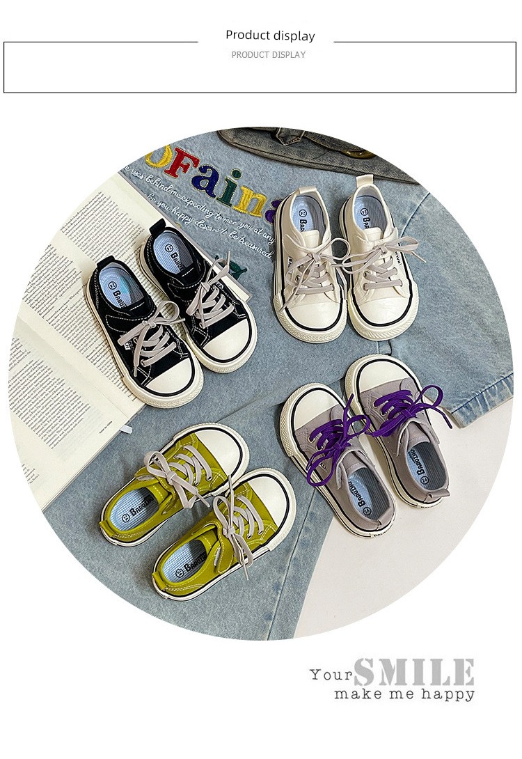 Kindergarten Indoor Shoes for Boys, Soft-Soled Non-Slip Canvas Shoes, Boys' Toddler Shoes, White Shoes for Entering Kindergarten, 2026 New Model — 9