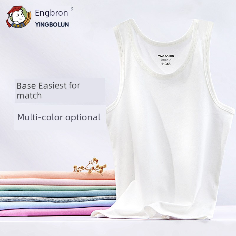 Ying Bo Lun Kids Vest Summer Pure Cotton Thin Boy Girl Baby Kids Boys Girls Underwear Outerwear
