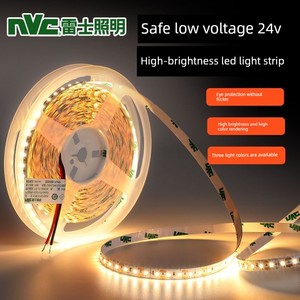 Nvc Eye-Protection 24V Light Strip for Living Room Ceiling Cob Self-Adhesive High-Brightness Smart Three-Color Linear Li