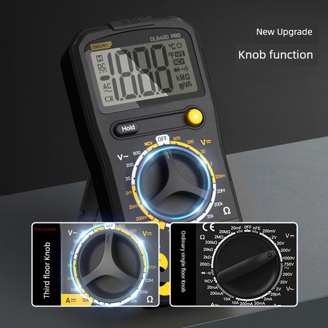 Deli multimeter digital high-precision anti-burn portable fully automatic intelligent multi-function electrician special universal meter