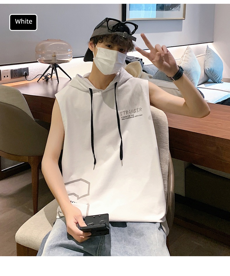 Chaopai man Thin money Hooded clothes Short sleeve T-shirt