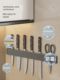 Kitchen knife holder storage rack stainless steel hole-free wall hanging knife seat storage rack insert knife household placement kitchen knife rack