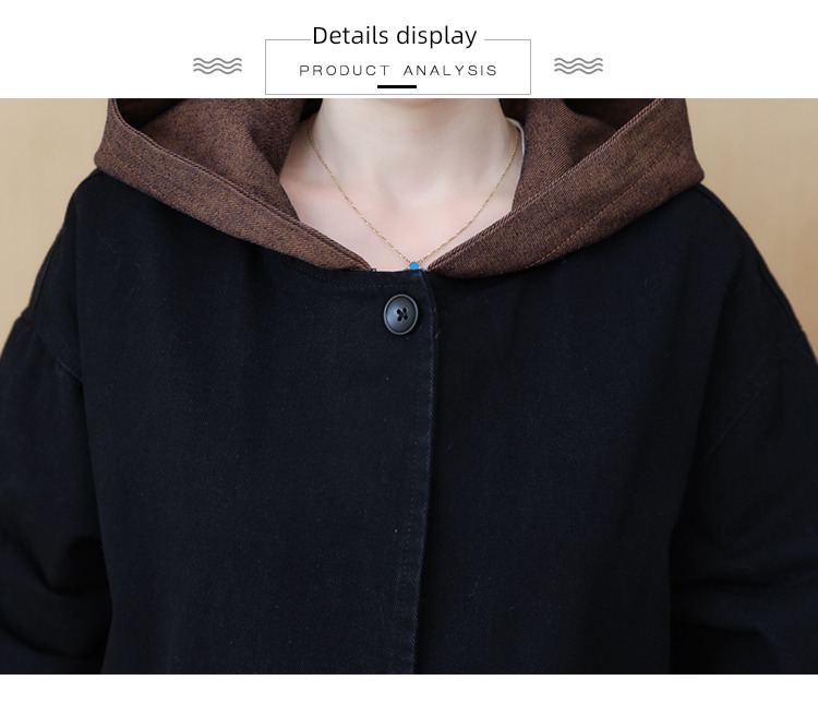 cowboy leisure time Korean version Versatile Medium and long term printing loose coat